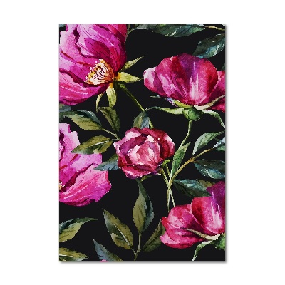 Foto auf glas vertikales Mohnblumen