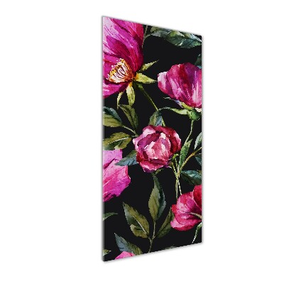 Foto auf glas vertikales Mohnblumen