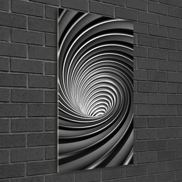 Glasbild vertikales Abstrakter Wirbel