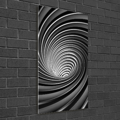 Glasbild vertikales Abstrakter Wirbel