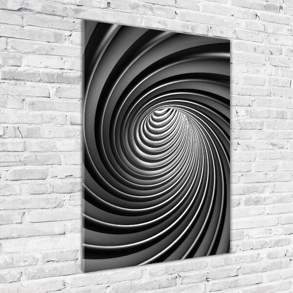 Glasbild vertikales Abstrakter Wirbel