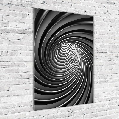 Glasbild vertikales Abstrakter Wirbel