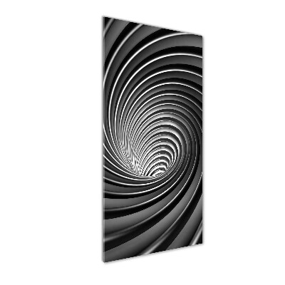Glasbild vertikales Abstrakter Wirbel