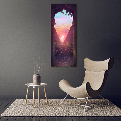 Glasbild vertikales Östliche Architektur