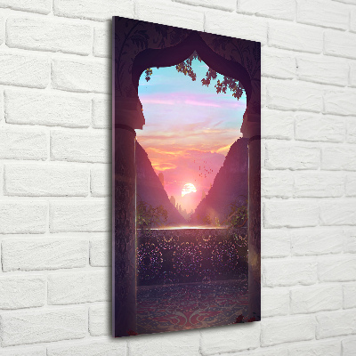 Glasbild vertikales Östliche Architektur