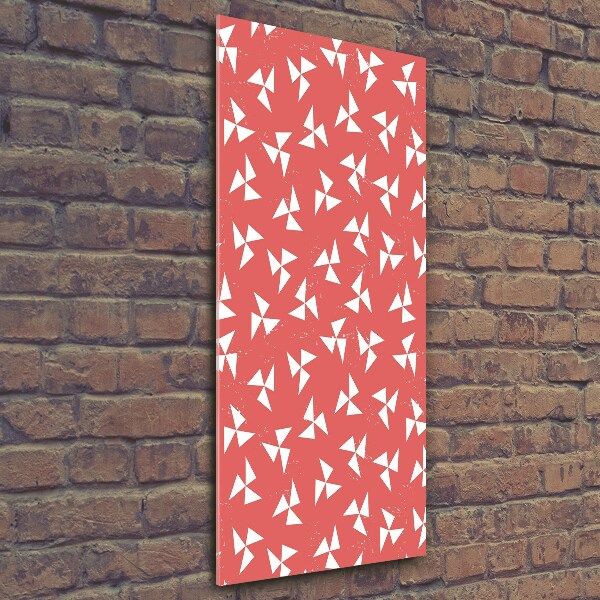 Glasbild vertikales Geometrischer Hintergrund