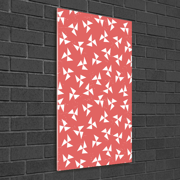 Glasbild vertikales Geometrischer Hintergrund