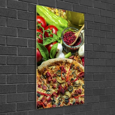 Foto auf glas vertikales Pizza