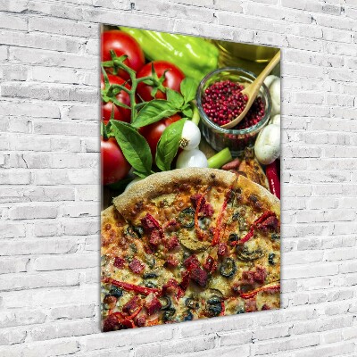 Foto auf glas vertikales Pizza