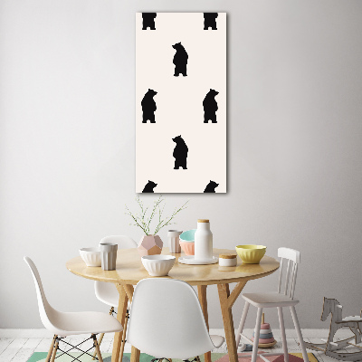 Bild aus glas vertikales Kleine Bären