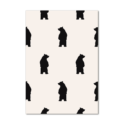 Bild aus glas vertikales Kleine Bären