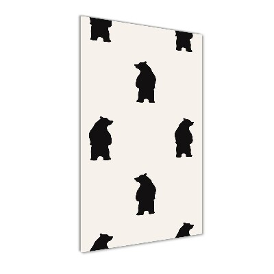 Bild aus glas vertikales Kleine Bären