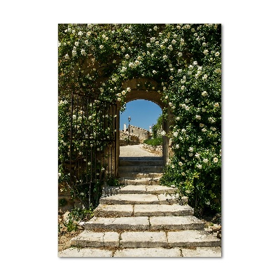 Foto auf glas vertikales Blumenbogen