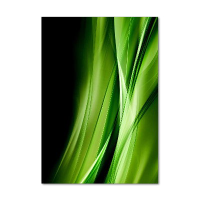 Bild aus glas vertikales Hintergrund mit grünen Wellen