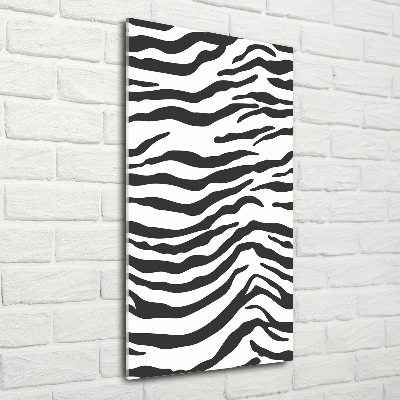 Glasbild vertikales Zebra-Hintergrund