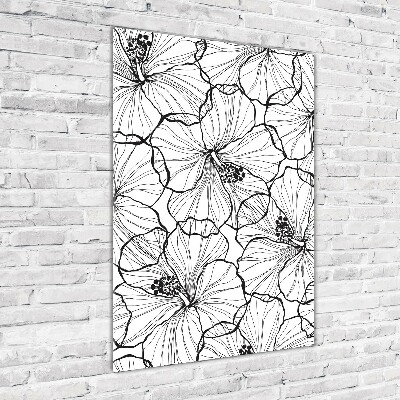 Bild aus glas vertikales Hibiskus