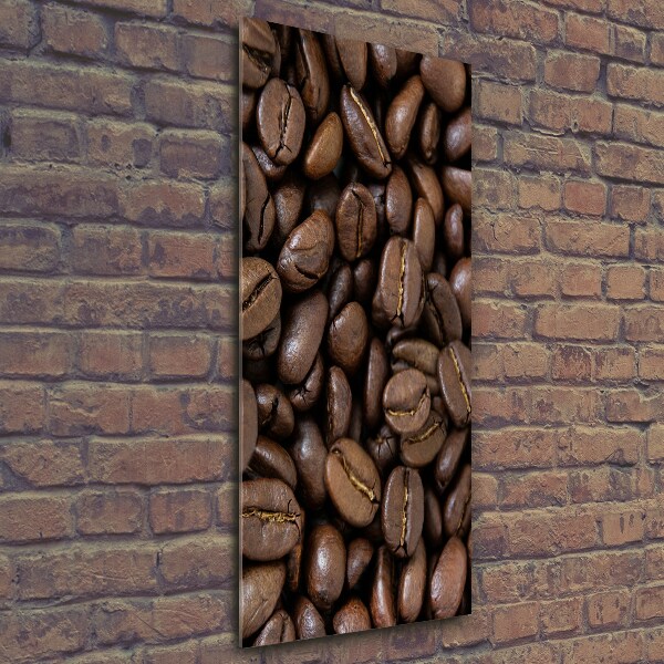 Bild aus glas vertikales Kaffeebohnen
