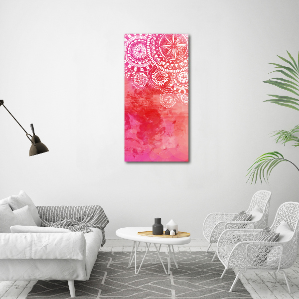 Glasbild vertikales Ornamente