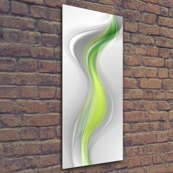 Glasbild vertikales Abstrakte Wellen