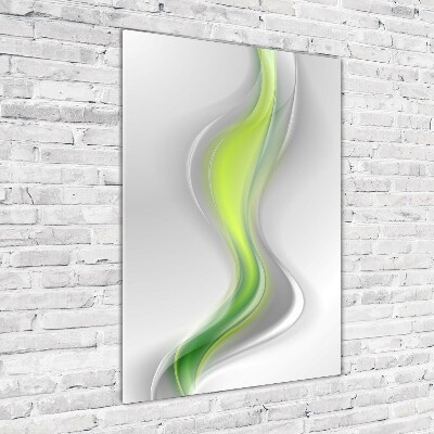 Glasbild vertikales Abstrakte Wellen