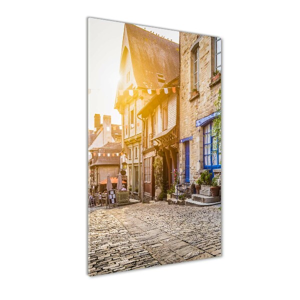 Bild aus glas vertikales Eine charmante Straße