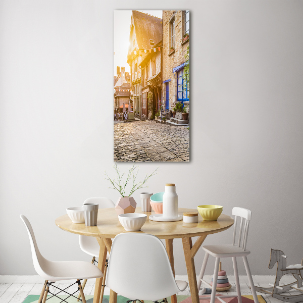 Bild aus glas vertikales Eine charmante Straße