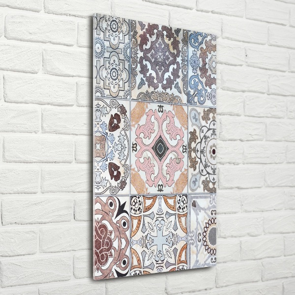 Glasbild vertikales Keramikfliesen