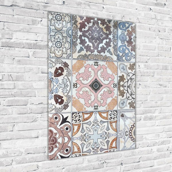 Glasbild vertikales Keramikfliesen