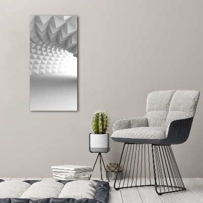 Glasbild vertikales Abstrakter Tunnel