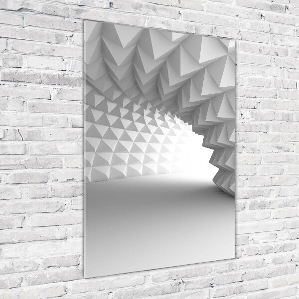 Glasbild vertikales Abstrakter Tunnel