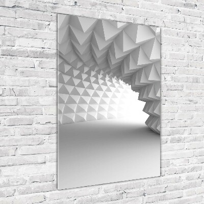Glasbild vertikales Abstrakter Tunnel