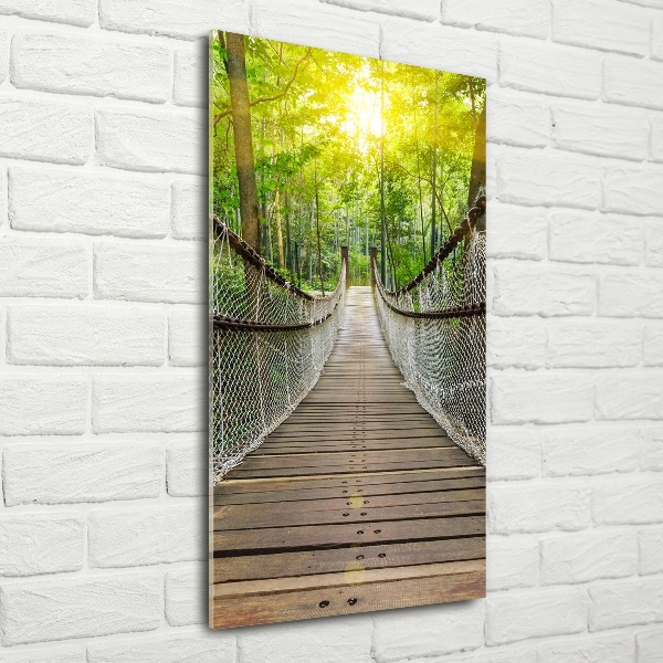 Foto auf glas vertikales Hängebrücke