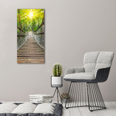 Foto auf glas vertikales Hängebrücke