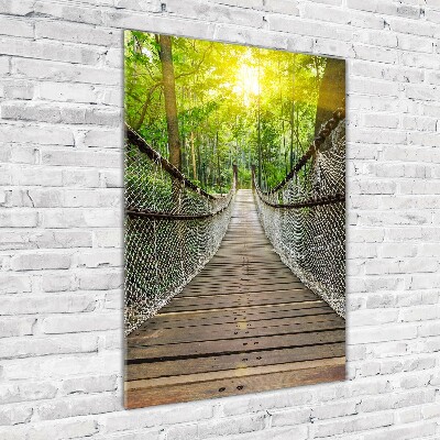 Foto auf glas vertikales Hängebrücke