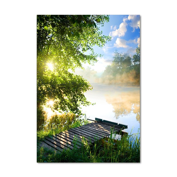 Bild aus glas vertikales Holzsteg