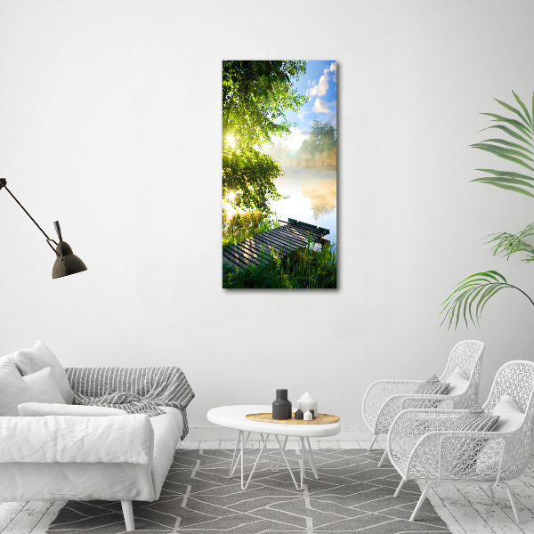 Bild aus glas vertikales Holzsteg