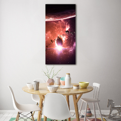 Foto auf glas vertikales Galaxis