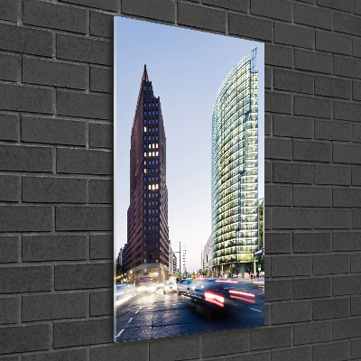 Glasbild vertikales Wolkenkratzer