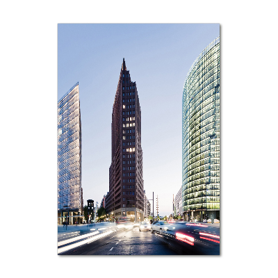 Glasbild vertikales Wolkenkratzer