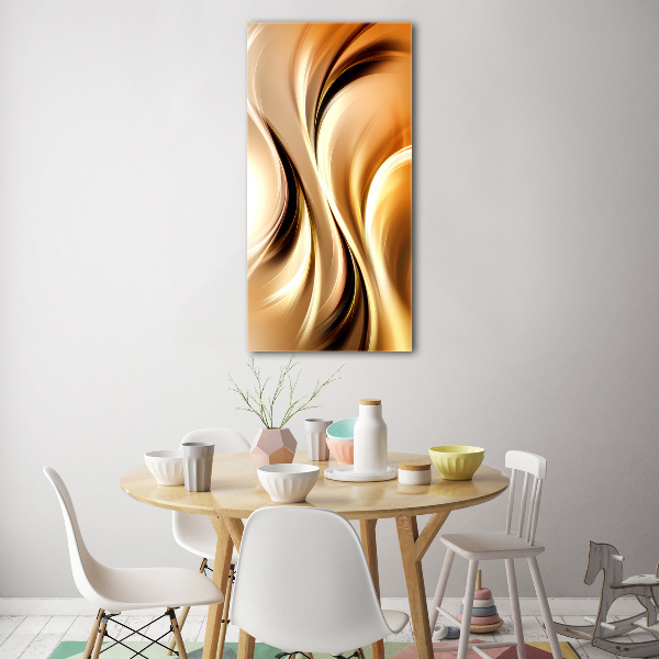Glasbild vertikales Abstrakte Wellen