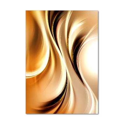 Glasbild vertikales Abstrakte Wellen