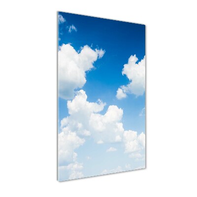 Glasbild vertikales Wolken am Himmel