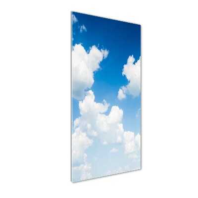 Glasbild vertikales Wolken am Himmel