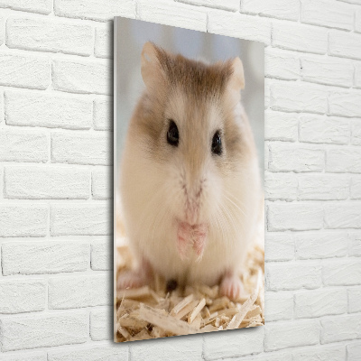 Glasbild vertikales Hamster