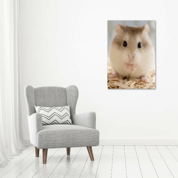 Glasbild vertikales Hamster