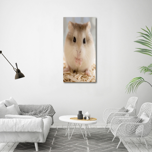 Glasbild vertikales Hamster