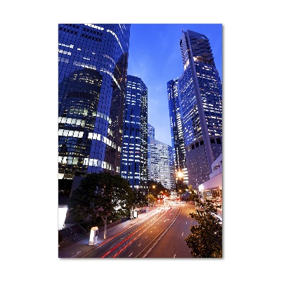 Glasbild vertikales Wolkenkratzer