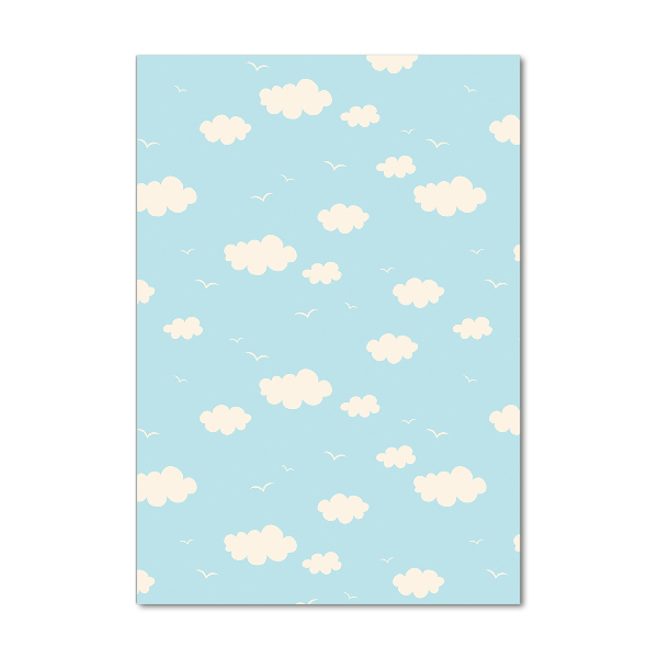 Glasbild vertikales Wolken