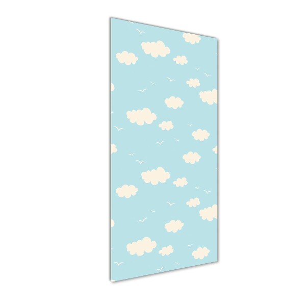 Glasbild vertikales Wolken