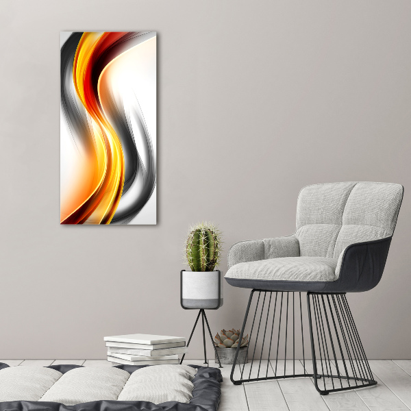 Foto auf glas vertikales Abstrakte Wellen